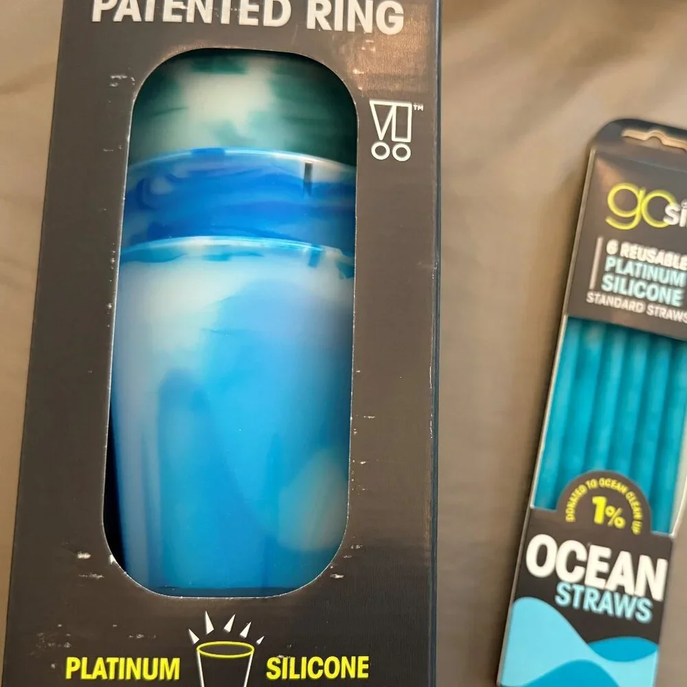 goSili Ocean Cups and Straws and pink cup bundle - Picture 1 of 8